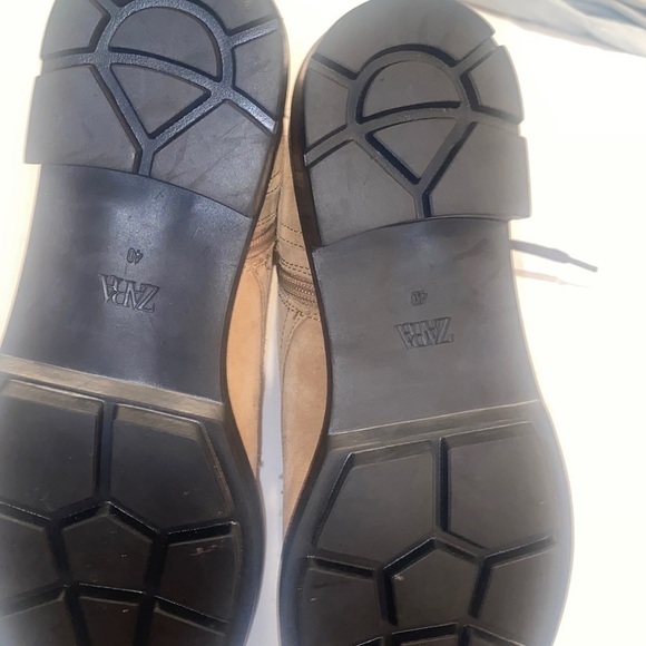 Zara Woman Suede Lace-up Boots in tan size 40/ 9us.new with tags - Picture 8 of 10